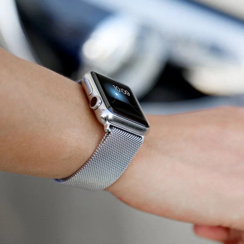 Миланский Браслет-петля, ремешок из нержавеющей стали для Apple Watch, ремешок серии 5, 4, 42 мм, 38 мм, браслет для iwatch 3, 2, 1, 40 мм, 44 мм