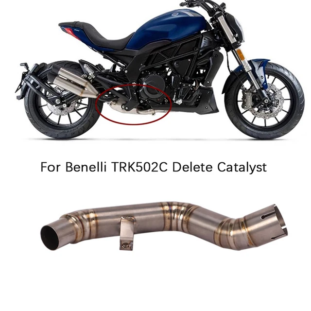 Delete Catalyst for Bnenelli TRK502C Motorcycle Exhaust Pipe Titanium Alloy Middle Pipe Slip On Original Muffler Header Pipe - - Racext 1