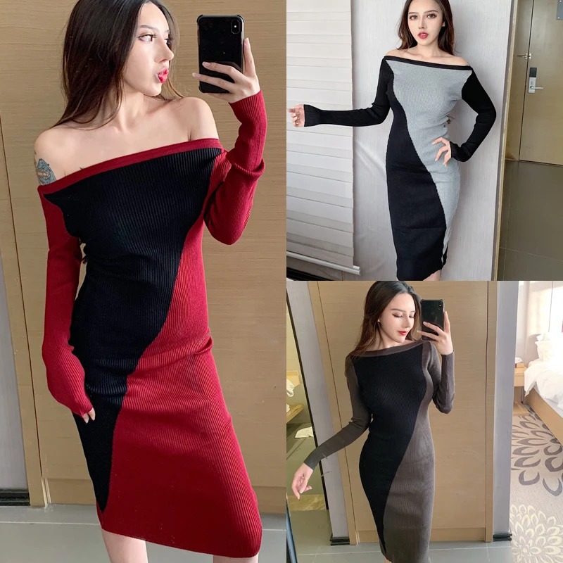 Бесплатная доставка осень-зима Высококачественный свитер женское платье |