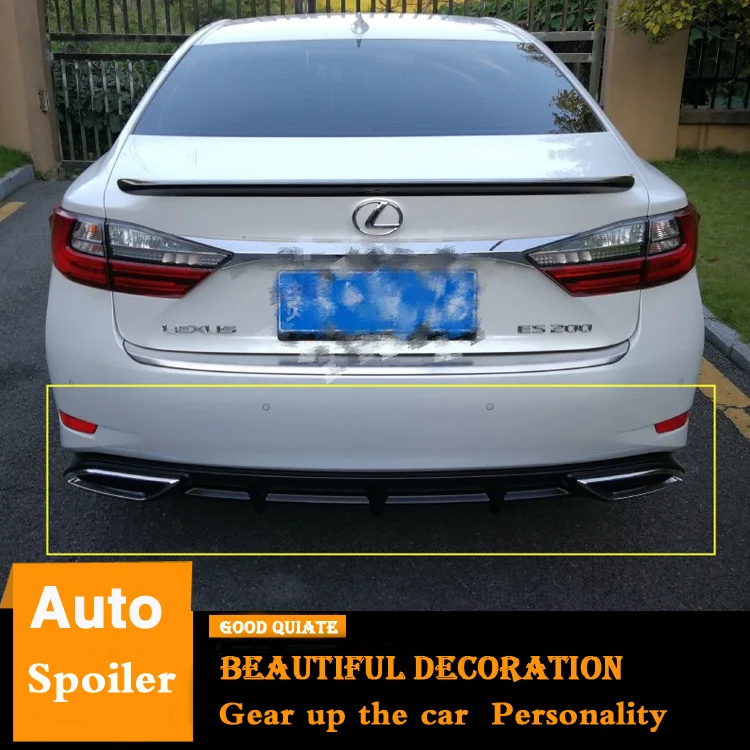 Для 2015 2017 LEXUS ES200 300h 250 диффузор заднего бампера задний спойлер из АБС материала