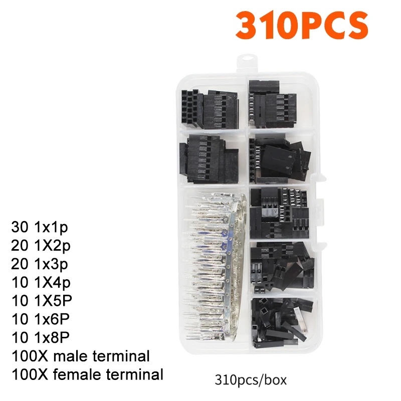200pcs Dupont Connector Housing Female 2.54mm 1x3P