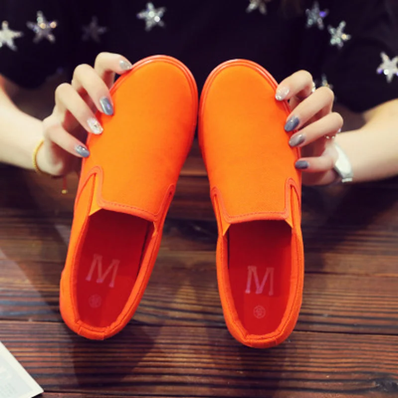 New Spring Summer Breathable  Slip-On Low To Help Casual Shoes Women Sneakers Ladies Canvas Shoes