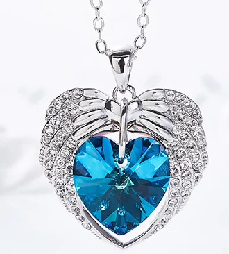 

YVV12 Full Gem Star Pendant Necklace Valentine Eye Zircon Item Round Female