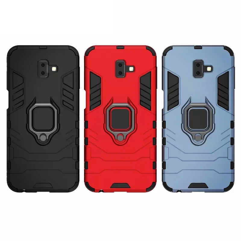 Per Custodia Samsung Galaxy J6 Plus 2018 J6 Armatura Di Lusso Anello Magnetico Supporto Per Auto Cover Samsung Galaxy J6 Prime Plus Coque Funda