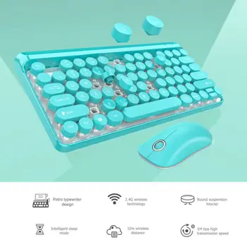 

Candy colors Wireless Keyboard Mouse Combo Set Kit 2.4G USB Power Saving Ultra-thin Mice Computer Accessories With Sleep Mode