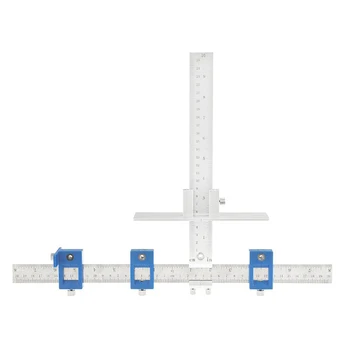 

25cm Position Ruler Punch Locator Ruler Positioning Drill Sleeve Cabinet Hardware Measuring