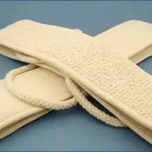 3pcs/set Natural Sisal Fiber Back-Strap Exfoliator Scrubber Wood Pocket- No Static Natural Wood& Bristle Oval Nail Brush