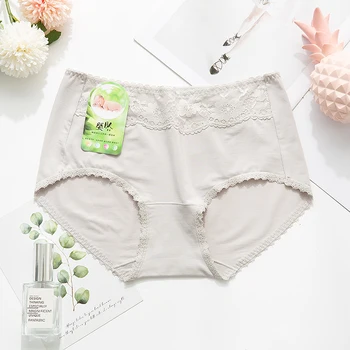 

Pure Cotton Underwear Female Modal Lace Panties Ultra-thin Antibacterial Breathable Sexy Mid-waist Summer Briefs Shorts Head