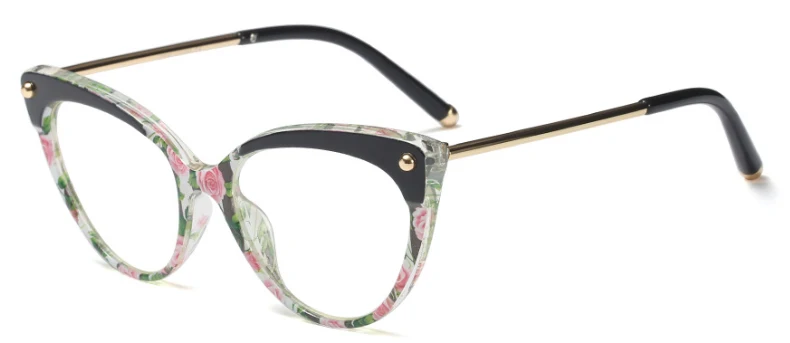 KEHU Ins популярные очки кошачий глаз без рецепта женские брендовые сверхлегкие очки оправа TR90 ноги UV400 очки сплав петли KE55