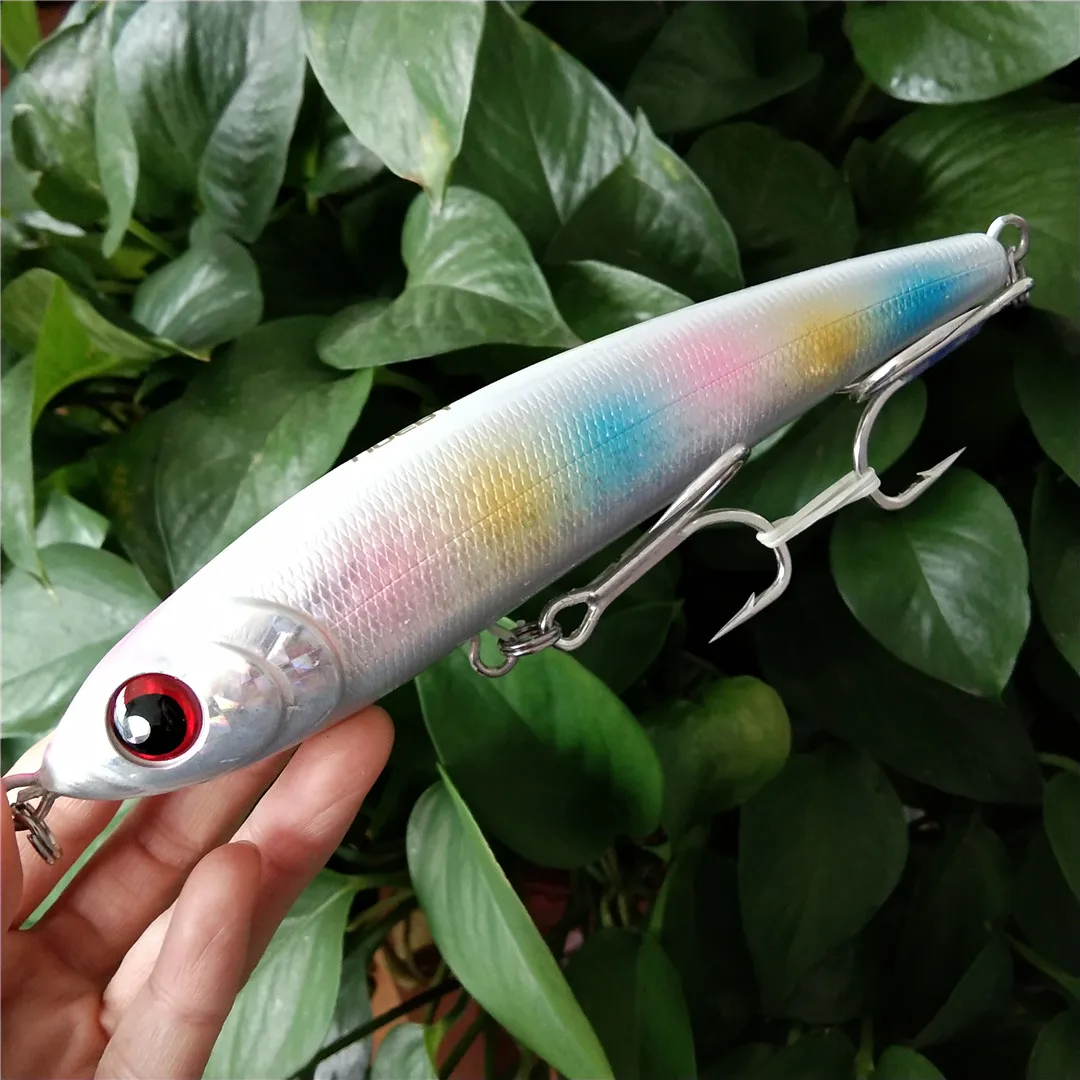 Noeby Afundando 0.8-2.6m Lápis Isca Stickbaits Leurr Mar Pesca Seabass Azul Peixes Nadando Iscas Duras 5 Pçs 160mm 100g 6 lápis isca stickbaits leurr mar pesca seabass