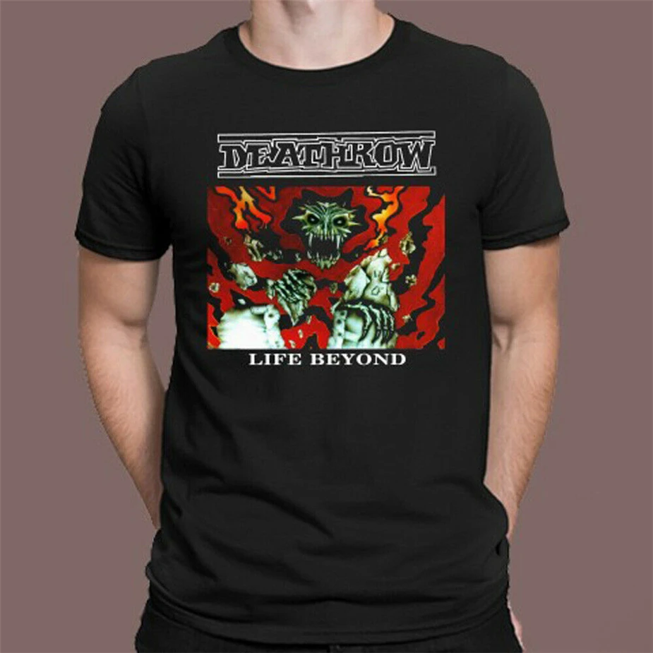Мужская черная футболка с логотипом Deathrow Life Beyond размеры S M L Xl 2Xl 3Xl Harajuku модная