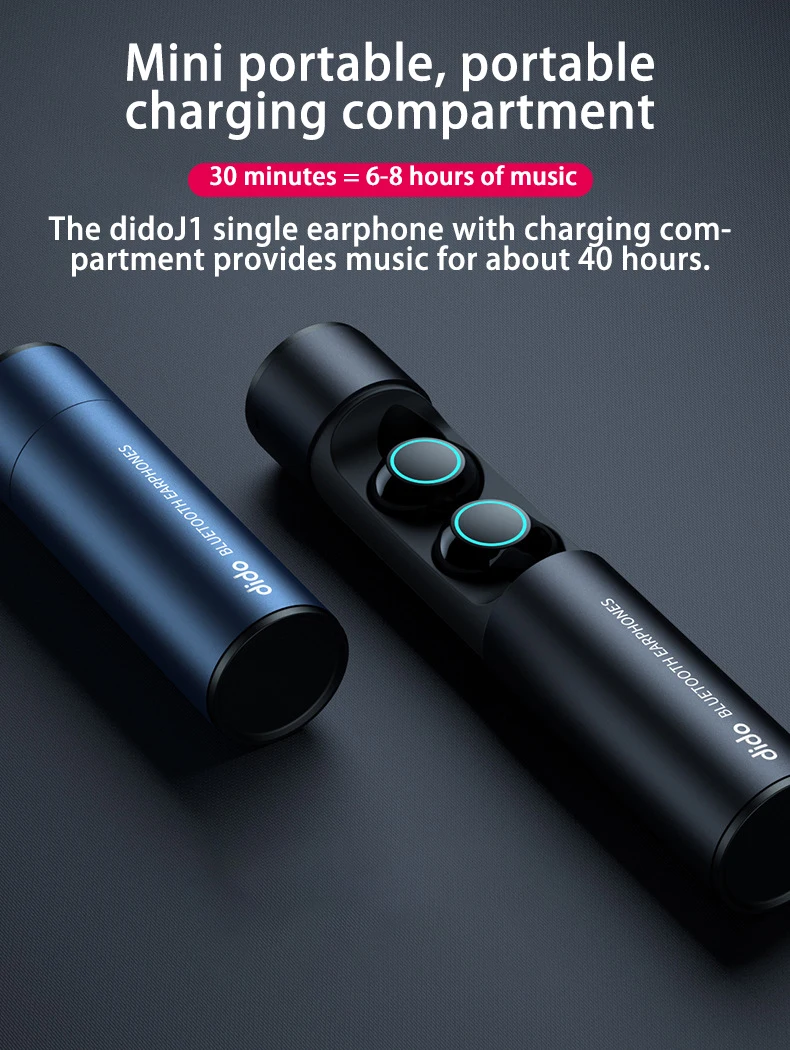 Dido TWS 5,0 Bluetooth наушники 3D стерео беспроводные наушники с двойным микрофоном водонепроницаемые беговые беспроводные HIFI наушники