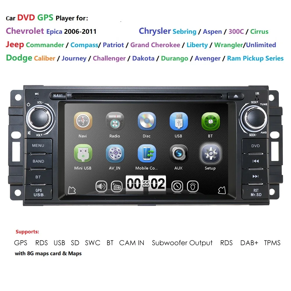 Perfect 6.2inch HD Head Unit GPS Navigation Radio Stereo Car DVD Player for JEEP Patriot Compass/DODGE Journey/Chrysler Sebring BT 0