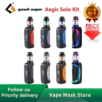 

Original GeekVape Aegis Solo Cerberus Kit with 100W Aegis Solo Box MOD & 5.5ml Cerberus Subohm Tank Box Vape vs Gen Kit / Luxe