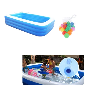 

Inflated Swimming Pool Lounge Paddling Pools 59' Height & Balls for Kids
