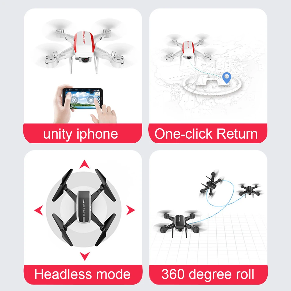 KY606D RC Helicopter Toys WIFI HD Hover 20 Minutes Four-Axis Flight Aerial Photography Portable Drone Foldable Arm Headless Mode KY606D RC Helicopter Toys WIFI HD Hover 20 Minutes Four-Axis Flight Aerial Photography Portable Drone Foldable Arm Headless Mode