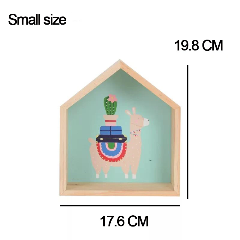 Small model 4 Декор для детской комнаты, деревянная полка для детской комнаты, украшение для детской комнаты, деревянная полка для детской комнаты для мальчиков и девочек, декор для стен, полка - Цвет: Small model 4