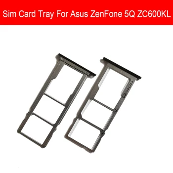 

Black Sim Card Tray Holder For ASUS ZenFone 5Q ZC600KL Sim SD Card Adapter Flex Ribbon Cable Replacement Repair Parts