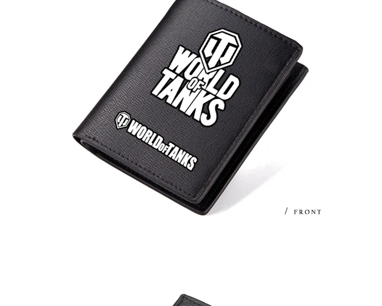 World Tanks Battleship World War II WOT Game PU Leather Wallets Black Purse Unisex Kids Gift (3)