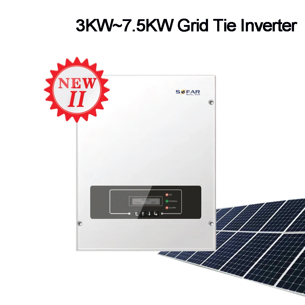 

5KW Solar Grid Tie Inverter with Pure Sine Wave Output 2 MPPT Circuits 90V-580VDC input to 180V-276VAC output with WIFI