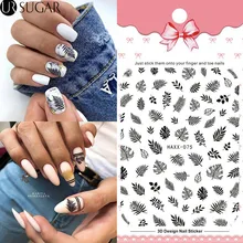 1 лист Марпл лист 3D наклейки для ногтей s Осень клей для ногтей переводные наклейки для домашнего маникюра искусство для декора