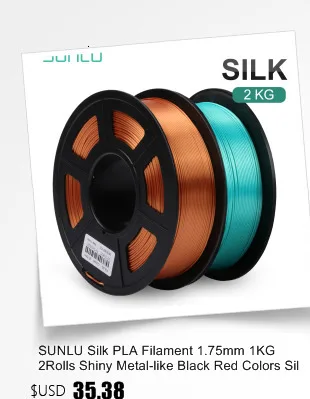 Sunlu 1.75mm pla mais filamento 3d para