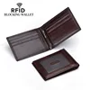 New RFID Blocking Genuine Leather Men Money Clip Wallet Small Card Protection Purse Mini Cash Holder For Man 1