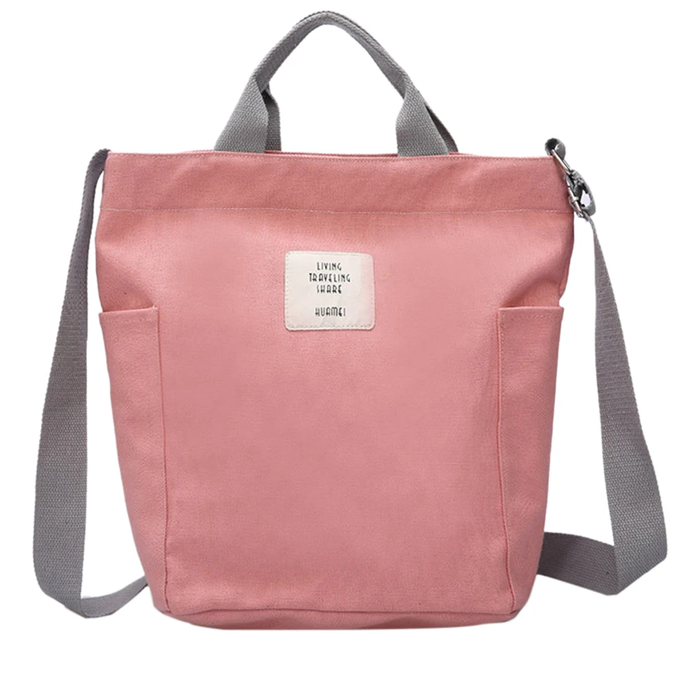 Женская многоразовая износостойкая сумка на молнии в Корейском стиле с несколькими карманами, повседневная сумка для покупок, Брезентовая Большая вместительная сумка на плечо на каждый день