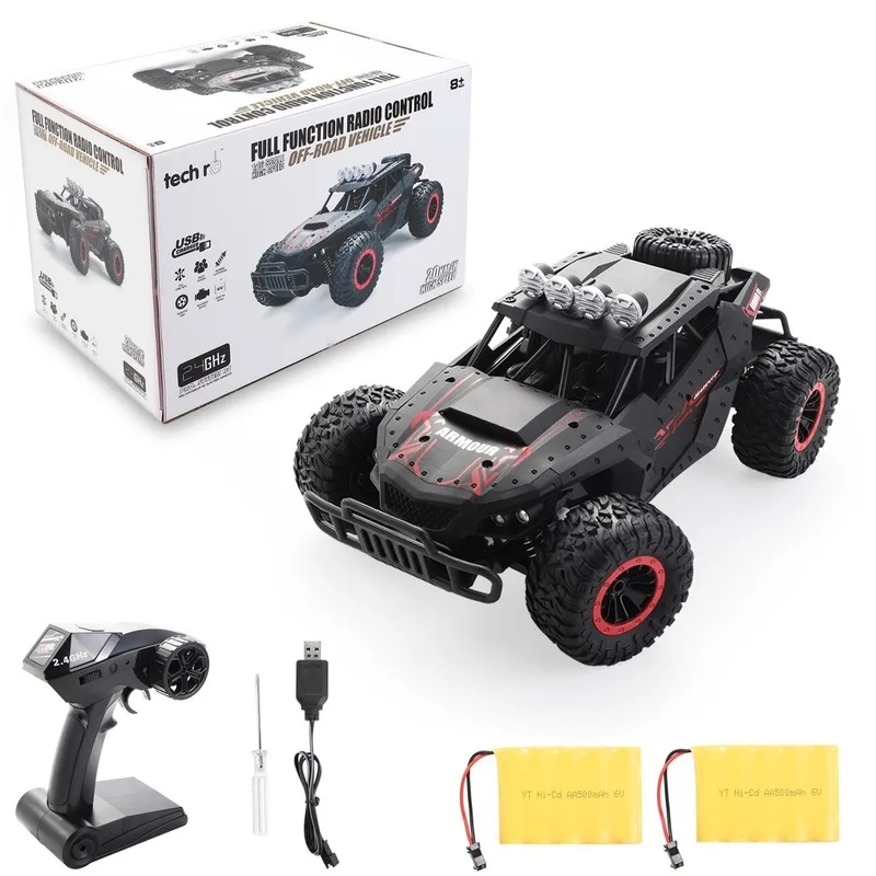 

2019 Xmas Gift RC Car 1:16 Scale 2.4 GHz Remote Control Off Road Electric Trucks RTR 20Km/h High Speed Racing Car 2 Batteries