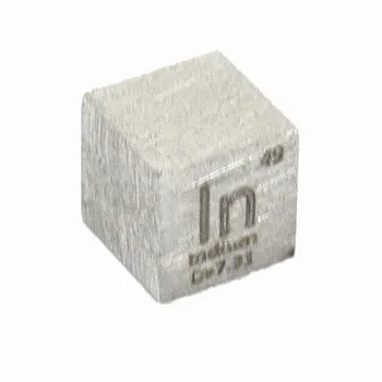 

Pure Indium 10mm Density Cube for Element Collection Hand Made for Period Metal Display Science Gift