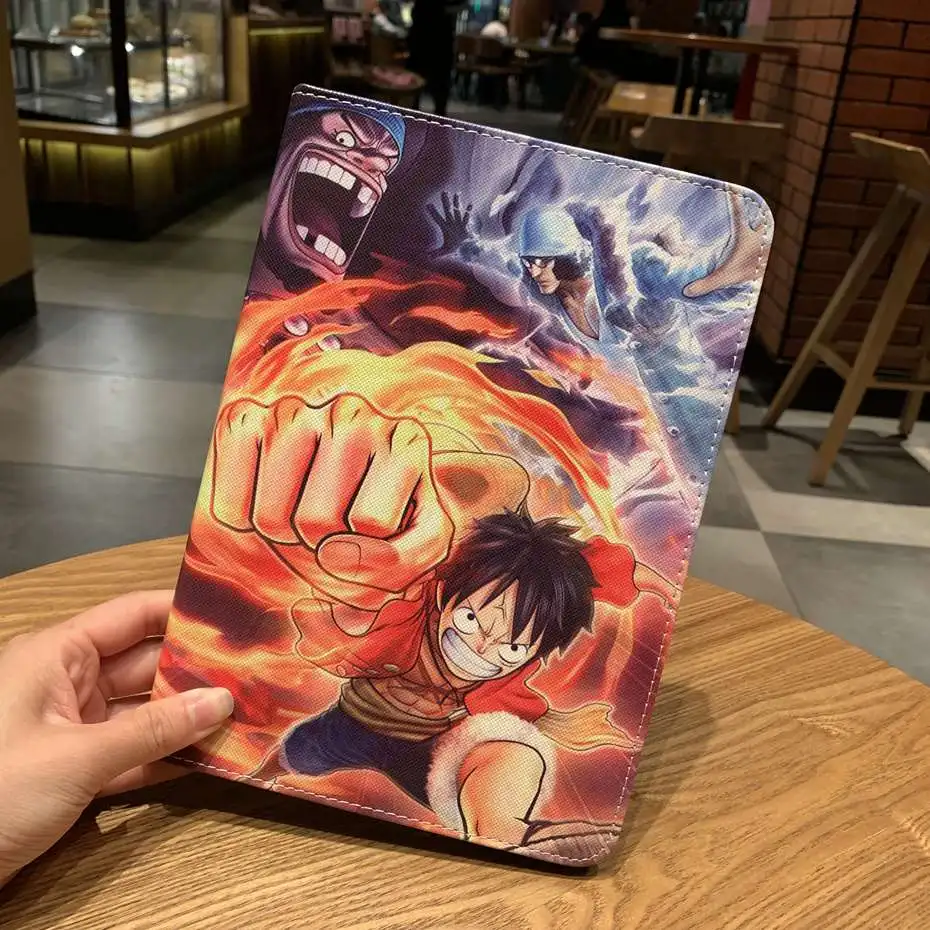 

For ipad mini 4 case cartoon NARUTO ONE PIECE Stand Protective Case para coque TPU back Cover for Apple ipad mini 1 2 3 4