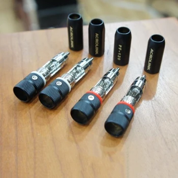 

Hifi 4pcs PF-120 Rhodium Plated RCA Plug Telfon Insulated 9mm Cable for RCA Male Interconnect Audio Cable