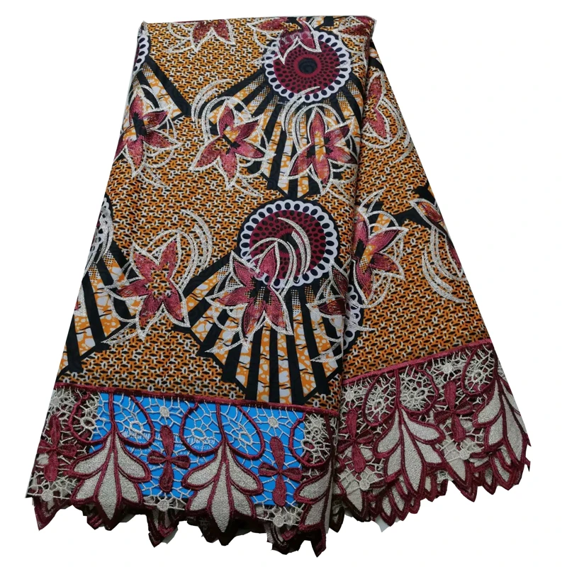 Высококачественная кружевная ткань восковой шнур кружевная ткань Африканская кружевная ткань восковой шнур кружева для женщин Свадебное платье 82907