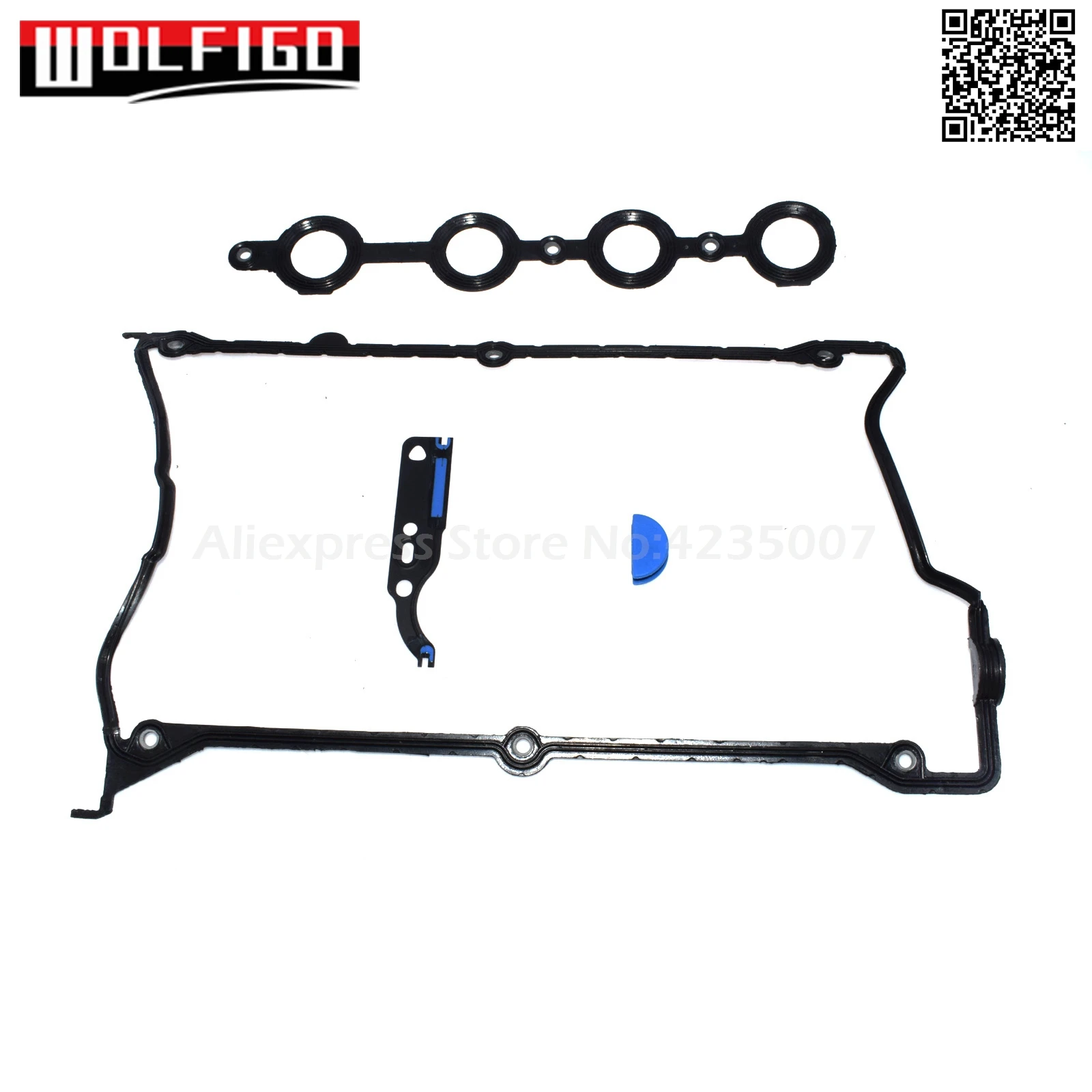 Engine Valve Cover Rubber Gasket Aluminum Gasket Kits & Chain Tensioner Set For VW Passat B5 Golf Jetta For Audi A4 TT 1.8T