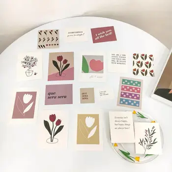 

Korea tulip flower craft paper DIY scrapbooking children handicrafts art card album diary Stationery Photo Props wall decoration