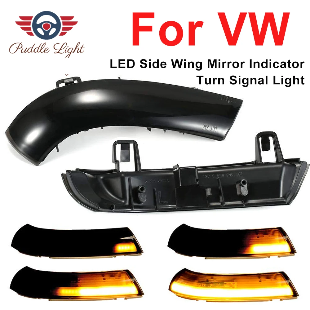 

LED Side Wing Rearview Mirror Indicator Turn Signal Light For VW Jetta Golf 5 Passat Bora EOS Sharan Vento Rabbit Superb Alhambr