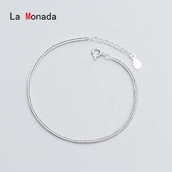 

La Monada 925 Sterling Silver Link Chain Bracelets For Women Girls Trendy Jewelry Silver 925 Bracelet Woman Minimalist Simple