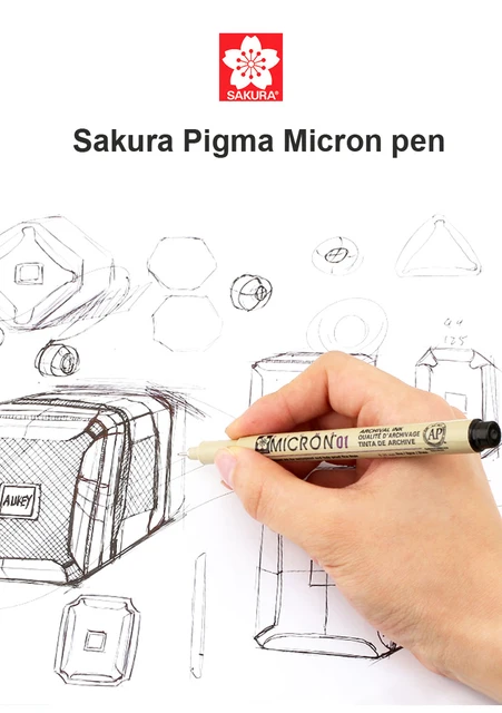SAKURA PIGMA Micron penne punta dell'ago 003 005 01 02 03 04 05 08