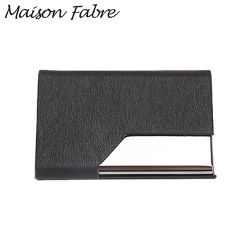 

Maison Fabre bag Business men women vintage wallet Leather Stainless steel Card Holder Box Metal Card Holder coins card Case