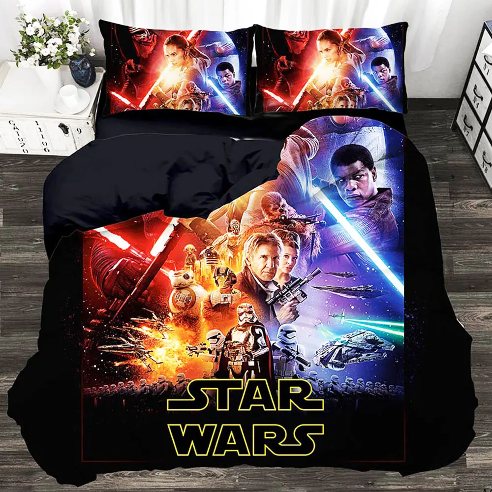 Star Wars 3d King Size Bedding Set Designer Nation Down Duvet Set Large 3pcs Custom Bedding