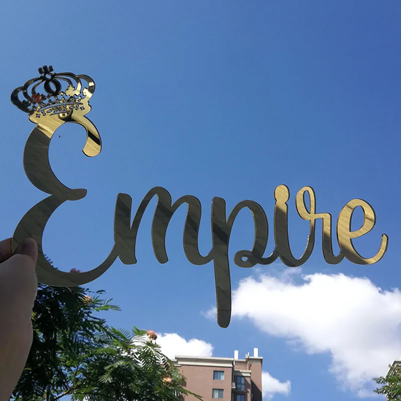 Mirror Gold Baby Name Sign Nursery Wall Decoration Personalized Name Sign Wedding Party Baptism