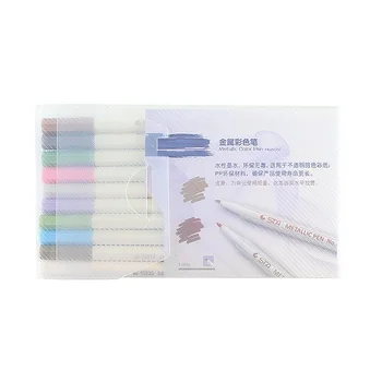 

Highlighter Sketch Pen Hand Lettering Metal Pen Paint Pen Color Pen 10 Color Marker Set Stationery Office & School Pen 1.0mm