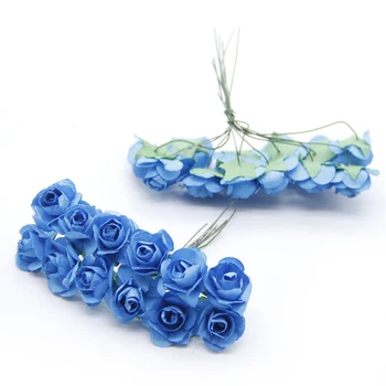 

David accessories 18mm 144pcs/pack Paper Roses Bouquet Wedding Home Decoration DIY Wreath Gifts Artificial Flowers,1Yc8267