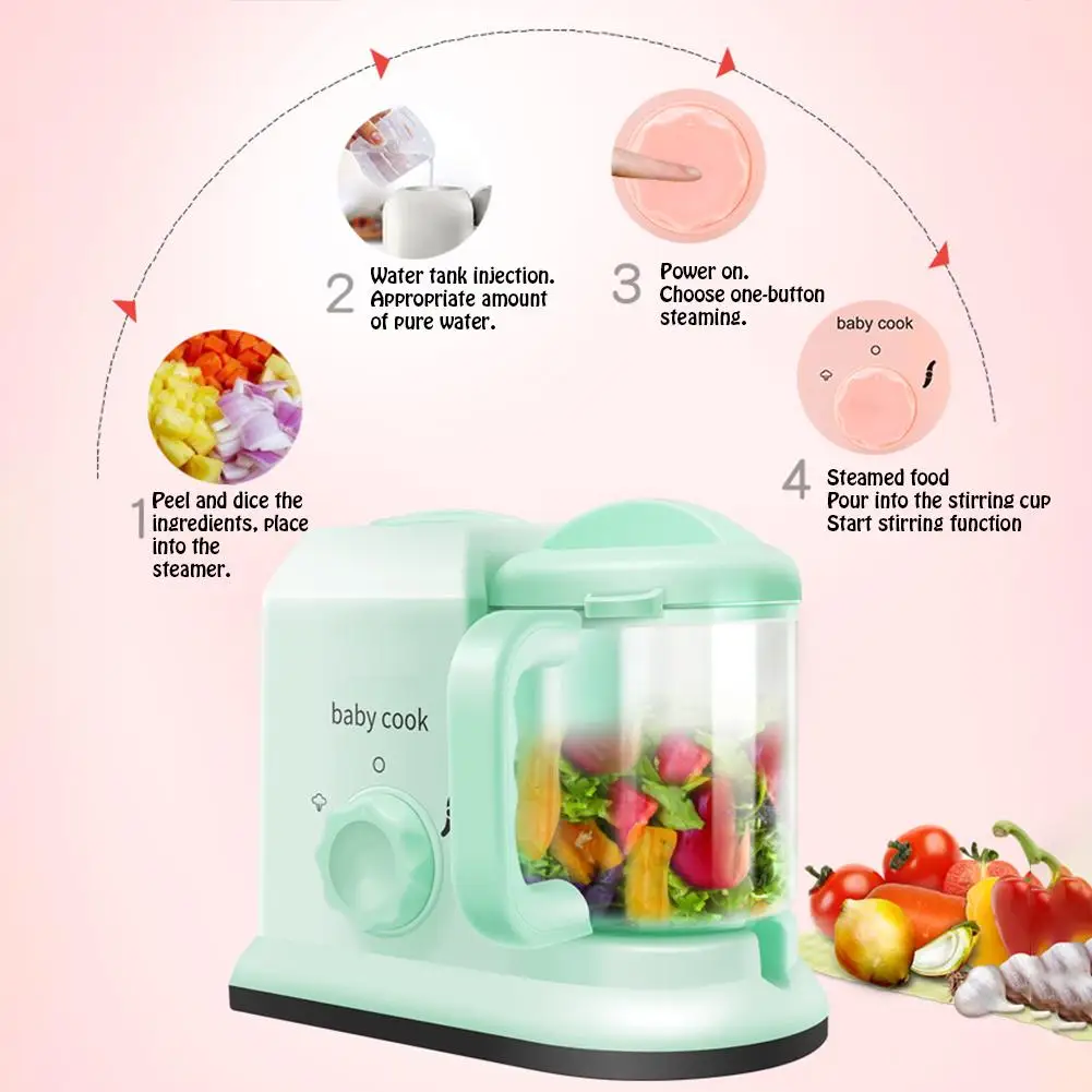 Электрическая для детского питания все в одном малыша блендеры Пароварка процессор Бесплатный пищевой AC 200-240 В пища на пару безопасный