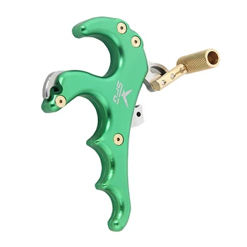 

Bow Release Caliper Thumb Trigger Recurve 4 Finger Archery Aid Hunting Shooting Outdoor Aluminum Alloy Rotate Clamp Gripper