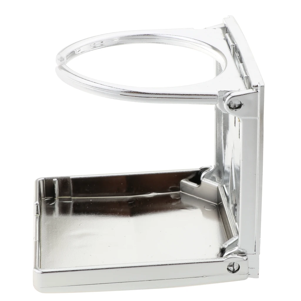 Folding Water Drink Cup Holder Marine Boat Truck Pool Foosball Table Silver
