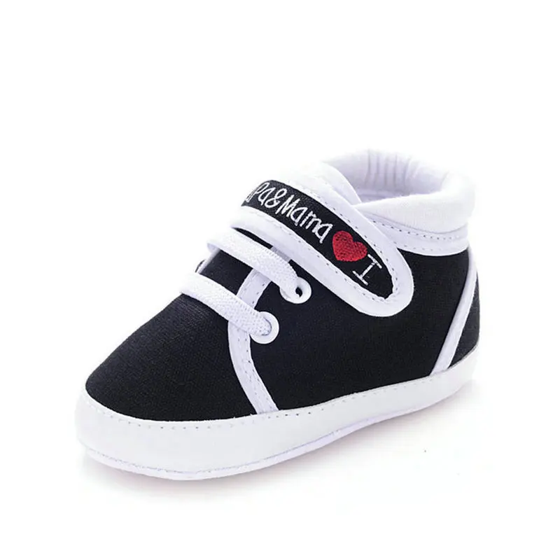 0-18 м для новорожденных, Детские парусиновые кроссовки Love Papa Love Mama, мягкая детская обувь, обувь для первых ходунков