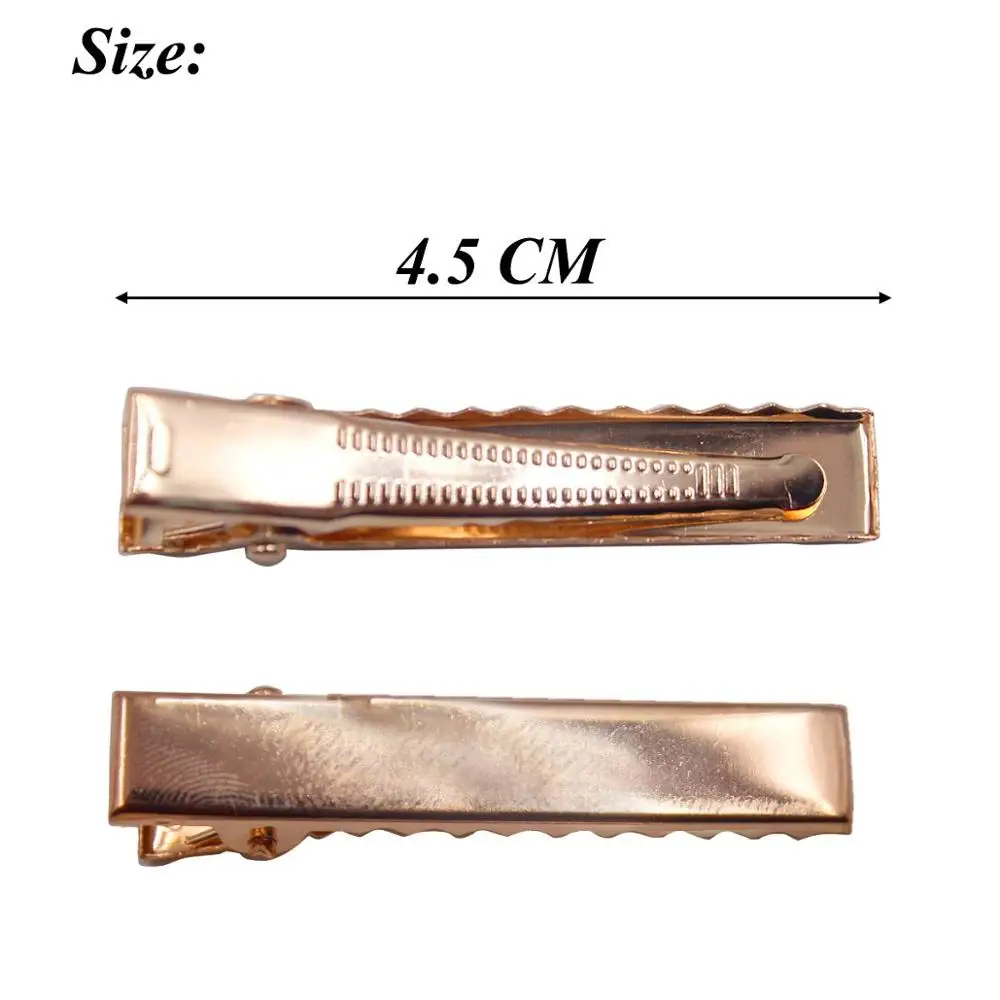 1-3/4 дюйма(45 мм)-заколки для волос одинарный зубец металлические зажимы аллигатора аксессуары для волос-золото, 50 штук