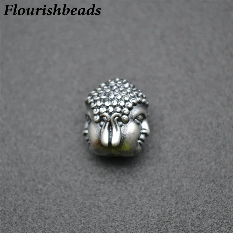 

Vintage 925 Anti Silver Mini Double Sided Buddha Head Beads Charms Fits Bracelet Necklace Making Small 8x10mm / Big 11x14mm