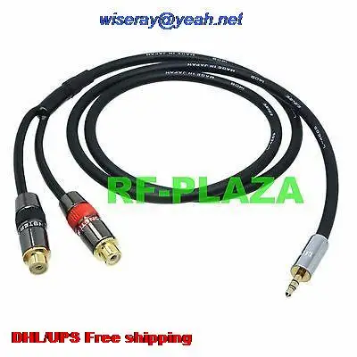 

DHL/EMS 20 pcs 3.5mm plug stereo to 2-RCA jack mono Pro Lead Audio Y Cable Canare L-4E6S 3~12M with one year warranty-A2